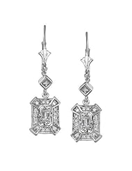 14k White Gold 0.25 Ctw Antique Diamond Earrings