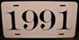 1991 YEAR LICENSE PLATE