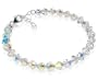 Made with Swarovski Elements� Clear AB Crystal Adjustable Bracelet in .925 Sterling Silver with Lobster Clasp 7" 7.5" 8"