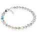 Made with Swarovski Elements� Clear AB Crystal Adjustable Bracelet in .925 Sterling Silver with Lobster Clasp 7" 7.5" 8"