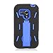 Aimo Wireless SAMM830PCMX202S Guerilla Armor Hybrid Case with Kickstand for Samsung Galaxy Rush M830 - Retail Packaging - Black/Blue