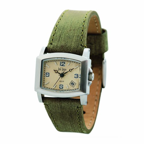 Fat Face Ladies vintage dial green leather strap watch