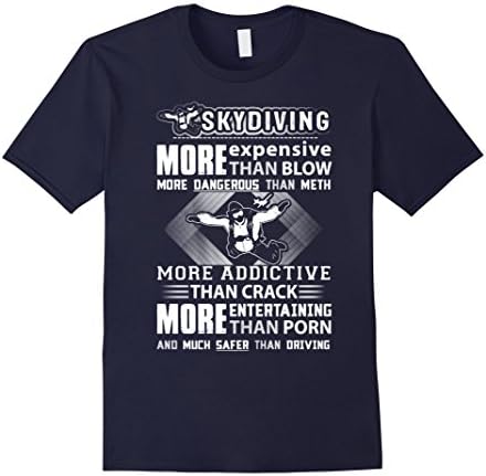 Men's Skydiving T-Shirt Small Navy