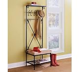 Metal Hall Tree Bench