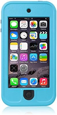 Cobblehome™ IPX68 Water-Resistance Case, Newest Waterproof Shockproof Dirtproof Snowproof Dustproof Sweatproof Heavy Duty Defender Case, Kickstand for Viewing Hands Free, Durable Full Sealed Protection Case for Apple iPod Touch 5th (Light Blue)