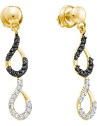 0.34CTW BLACK DIAMOND FASHION EARRING