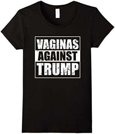 Women's Vaginas Against Trump T Shirt - Orange New Black Large Black
