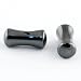 Pair of Hematite Stone Double Flared Domed Plugs: 4g