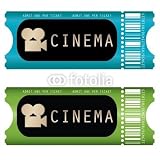 Wallmonkeys Peel and Stick Wall Decals - Movie Ticket - Removable Graphic