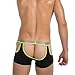 Barsty Men's Sexy Underwear Thong G-string Elastic Smooth Bikini Airplane Underwear YellowL/US M