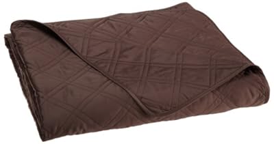 Pinzon 100-Percent Egyptian Cotton Sateen King Quilted Coverlet, Chocolate
