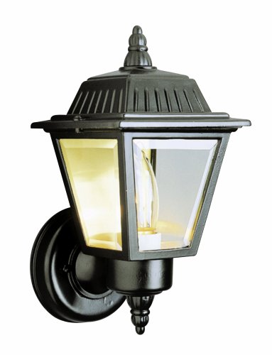 Trans Globe Lighting 4006 BG 7-1/2-Inch 1-Light Outdoor Up Wall Lantern, Black Gold