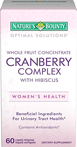 Nature's Bounty Optimal Solutions Cranberry with Hibiscus, 60 Softgels