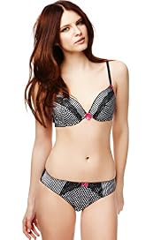 Limited Collection Mono Spotted Padded Push-Up A-DD Bra