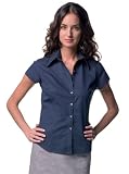 Russell Collection Ladies_ Cap Sleeve Tencel Fitted Shirt