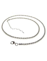 Sterling Silver Diamond Cut Rope Mesh Nickel Free Chain Italy