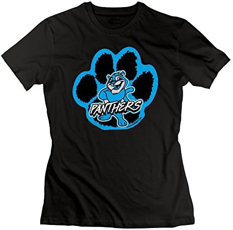 Shichuang Women's NFL Panthers Cub Paw Arms CrossedCat T-shirt M Black
