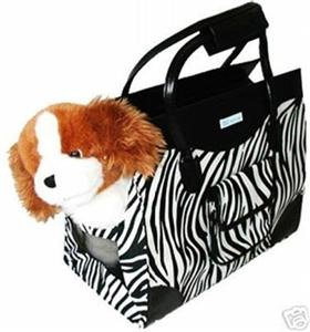 FASHIONABLE PET DOG CAT CARRIER BAG PURSE ZEBRA