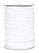 Mandala Crafts Colored Polyester Rubber Braided Flat Elastic Stretch Band Cord Spool Roll for Sewing Clothes Waistbands (1/2 Inch 12mm 20 Yards, White)