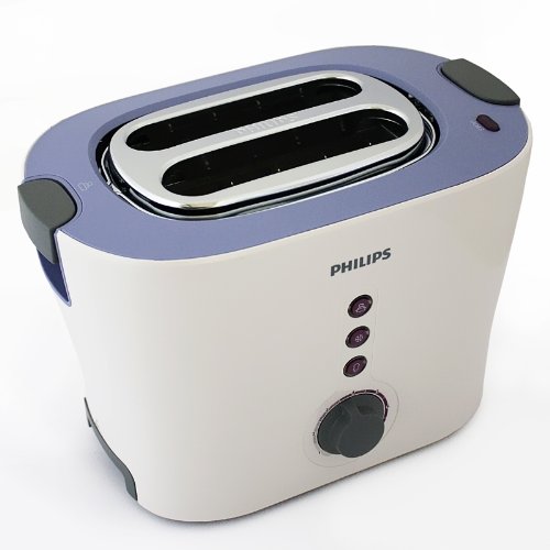 Philips Toaster Zweischlitztoaster mit Brötchenaufsatz 