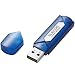 ELECOM USB2.0�t���b�V�������� 4GB �Z�L�����e�B�\�t�g�t (�u���[�V���o�[) MF-AU2A04GBS