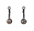 Earrings - E358 - Swarovski (tm) Crystal Drops (10mm / 3/8") ~ Black Diamond (Gray / Grey)
