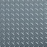 Raceday 95 Mil Diamondtread Self Adhesive Diamond Garage Floor Tile 12x12 Grey 20 Pack