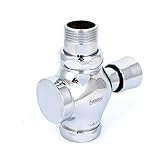 uxcell　フラッシュバルブ　トイレ用　アダプター　シルバートーン　1 BSPねじ　プッシュ式