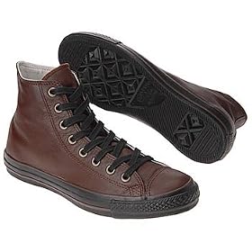 Converse Chuck Taylor All Star Shoes (1S581) Hi Top Black Leather, Size: 9 Mens / 11 Womens