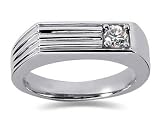 0.25 CTW Men's Diamond Ring in Platinum