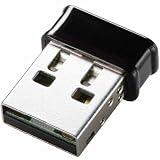 Logitec USB2.0対応150Mbps小型無線LANアダプタ ブラック LAN-W150N/U2BK