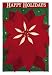 Poinsettia Garden Size Applique Flag