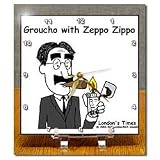 Grocho Marx with Zeppo Zippo - 6x6 Desk Clock
