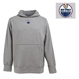 Edmonton Oilers Hooded Sweatshirt - NCAA Antigua Mens Signature Hoodie Heather Small