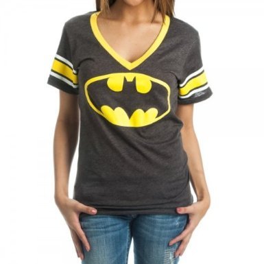 DC Comics Logo Juniors Womens Vneck T-shirt