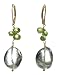 Jewelry : Gold-Filled Green Amethyst and Faceted Peridot Teardrop Dangle Earrings
