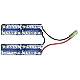 Intellect Rechargeable Airsoft Battery: Small Plug/Nunchuck Configuration (2000mAh, 9.6V, AA Cells)