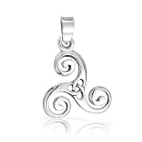 41Jk2vnMFOL. SL160  Bling Jewelry Celtic Swirl Triquetra Trinity Knot .925 Sterling Silver Pendant Critiques