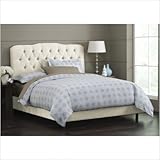 Skyline Furniture 74XBED (Parchment) Tufted Arch Bed in Parchment Size: Twi ....