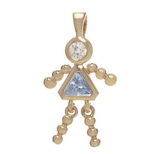 18kt Gold over Sterling Silver Alexandrite Color Glass Birthstone Kids June Girl Pendant