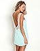 Yonala Women's Black Sexy Sleeveless Backless Lace Patchwork Mini Casual Dress