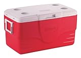 Coleman 50-Quart Cooler, Red