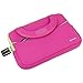 Evecase LillyPad Jr.® Android Kids Tablet Neoprene Sleeve Case Slim Briefcase w/ Handle & Accessory Pocket / Ultra Portable Travel Carrying Case Sleeve Portfolio Pouch Cover - Hot Pink