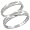 10k White Gold 2-Piece His (4.5mm) & Hers (3.5mm) Diamond Wedding Band Set, w/ 0.10 Carat Brilliant Cut Diamonds; Ladies Size 5