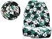 - 	 A Set of 5 Pc. Universal-fit Hawaiian Hibiscus Floral Print Front Bucket Seat Cover, Steering Wheel Cover and Shoulder Harness Pressure Relief Cover - Green