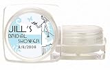 Baby Keepsake: Blue Bridal Theme Personalized Large Lip Balm Pot with SPF15 Protectio (Set of 24)