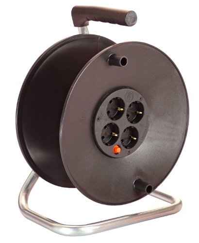 as - Schwabe 10108 Sicherheits-Leertrommel 285mm&Oslash; leer f&uuml;r ca. 50m Kabel, IP20 Innenbereich
