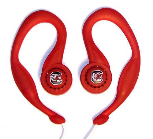 University of South Carolina SportClip Earphones with Wind Up Storage Case for MP3, CD, DVD Players, Red University of South Carolina SportClip Earphones with Wind Up Storage Case for MP3, CD, DVD Players, Red