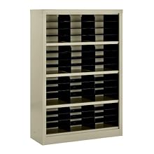 Sandusky Lee BQD3-07 Putty Steel Powder coat Snapit Literature Organizer, 52" Height x 34-1/2" Width x 13" Depth