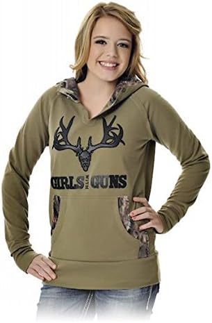 Girls With Guns Women`s Camo Buck Hoodie (GREEN/ MOSSY OAK BREAK UP COUNTRY, M)